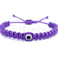 Kids size purple string evil eye bracelet, evil eye protection Evil eye amulet good luck charm braided bracelet for kids adjustable bracelet