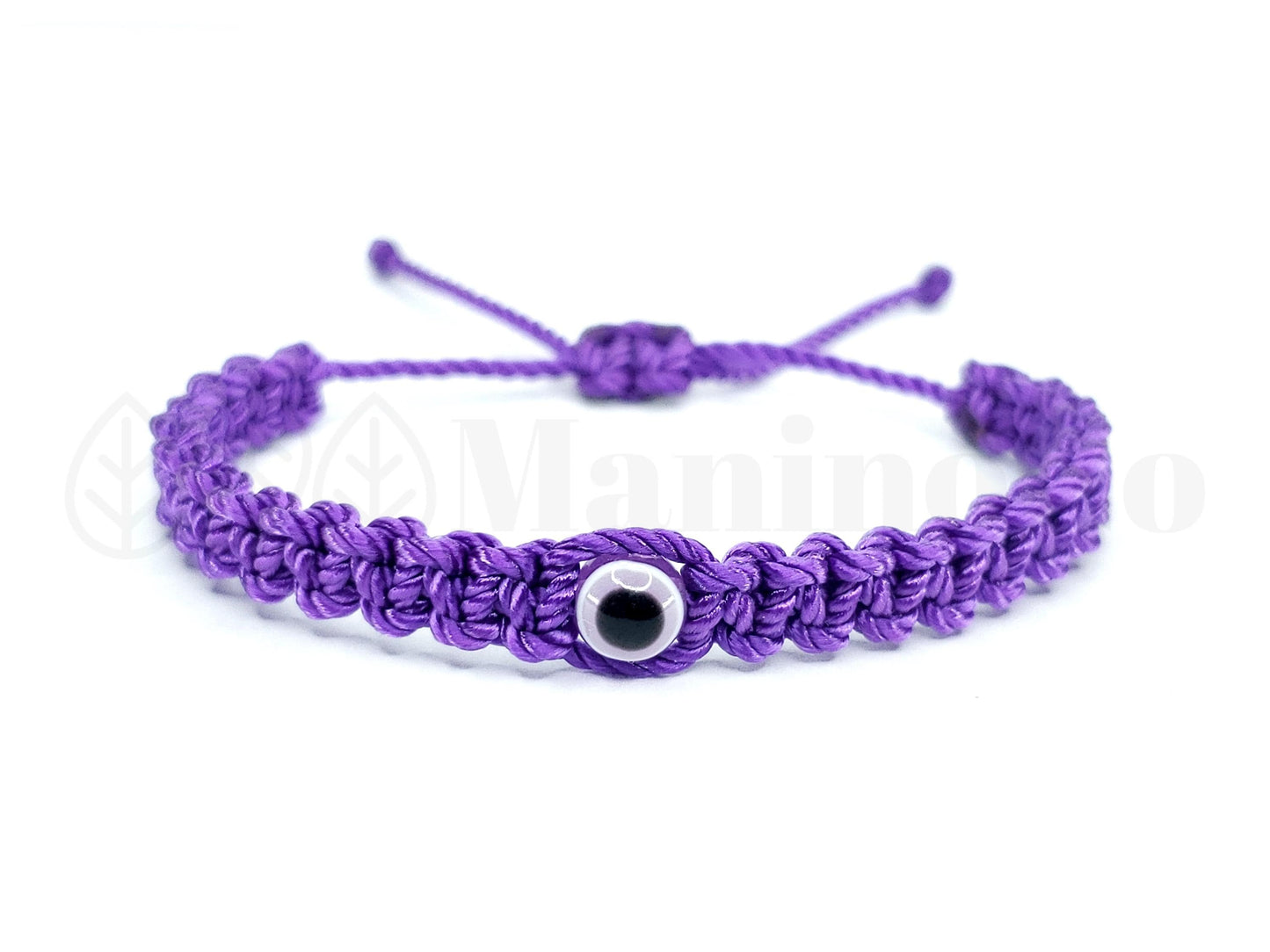 Kids size purple string evil eye bracelet, evil eye protection Evil eye amulet good luck charm braided bracelet for kids adjustable bracelet