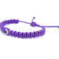 Kids size purple string evil eye bracelet, evil eye protection Evil eye amulet good luck charm braided bracelet for kids adjustable bracelet