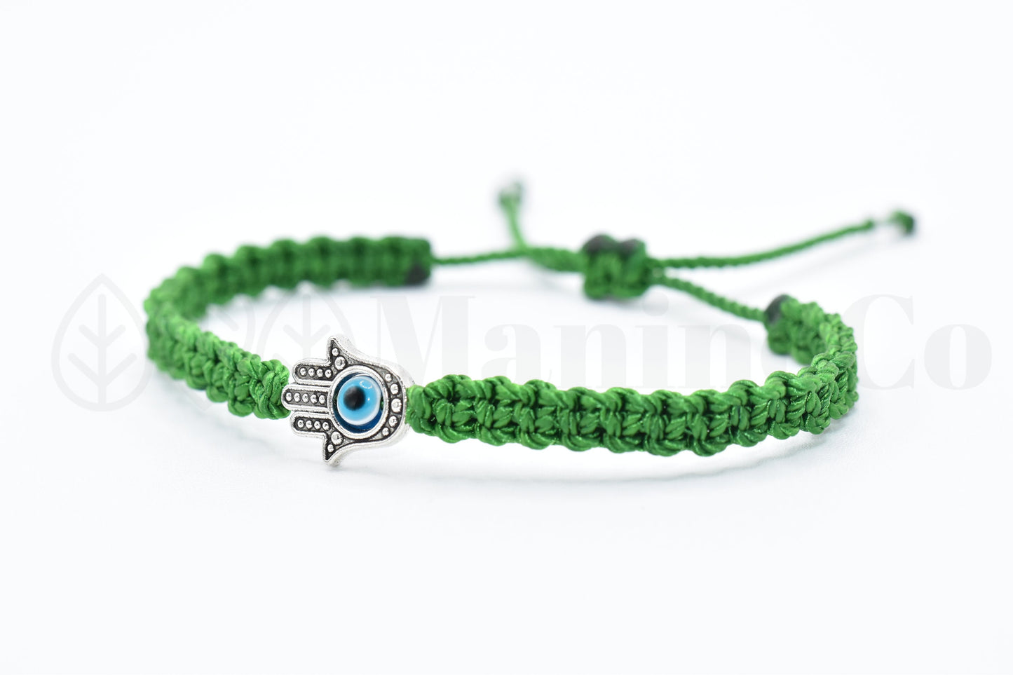 Hamsa hand green string bracelet, for happiness, luck, health, and good fortune, new. good luck and evil eye charm for man and woman