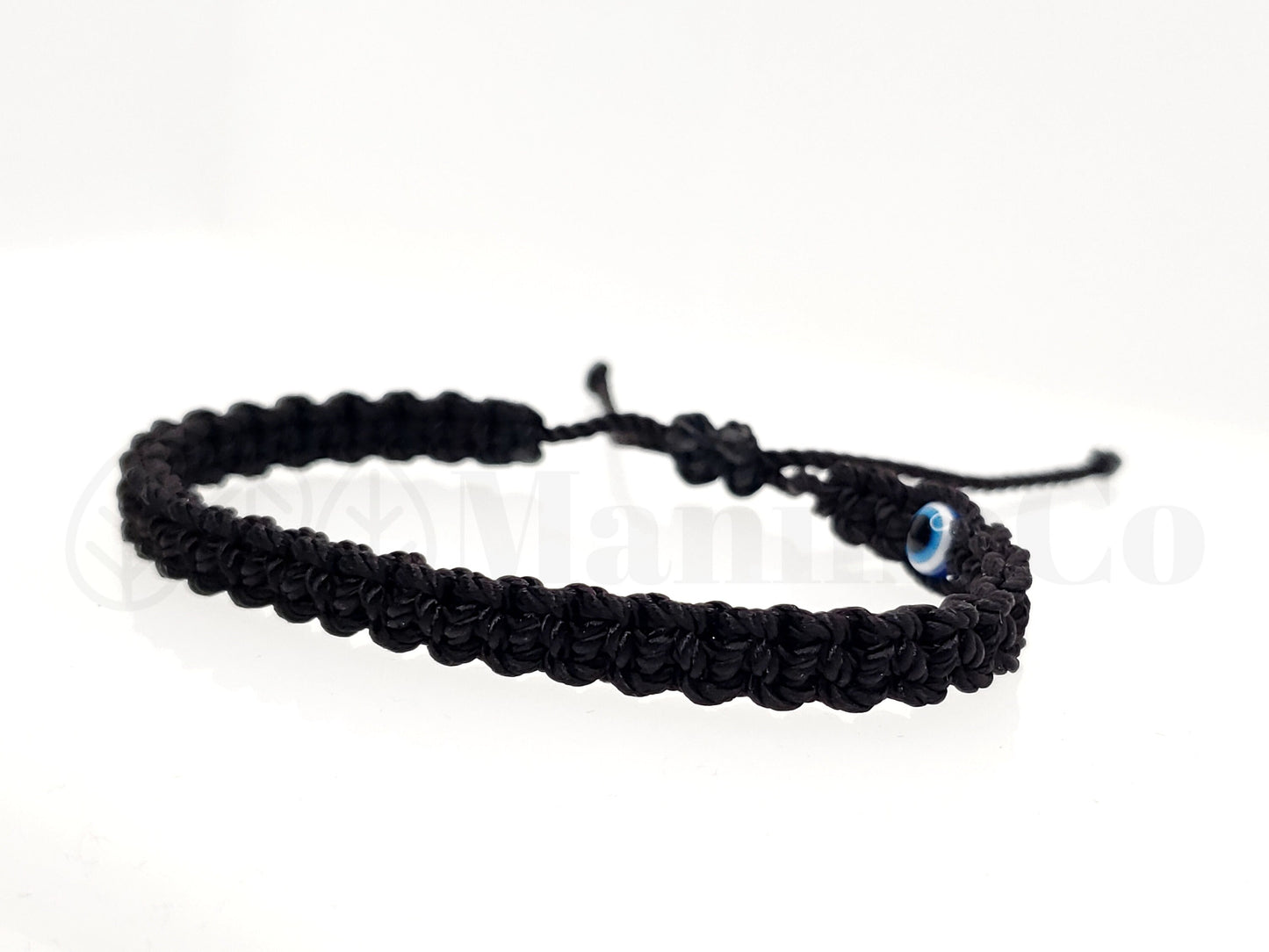 good luck black string bracelet, evil eye protection amulet, black string wristband, black evil eye bracelet, adjustable, man & woman