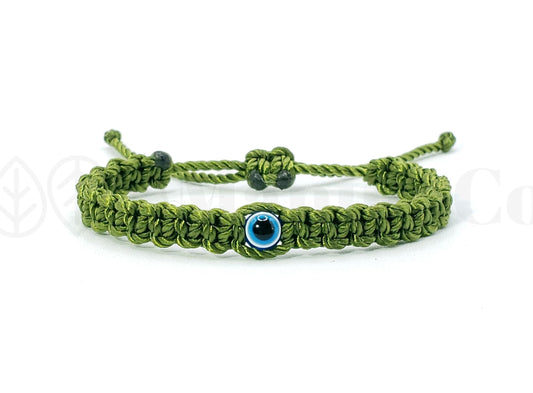 Kids size green string evil eye bracelet, evil eye protection, Evil eye amulet for kids, adjustable protection bracelet