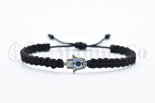 Hamsa hand black string bracelet, for happiness, luck, health, and good fortune, new. good luck and evil eye charm for man and woman