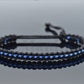 Thin Blue Line bracelet -support Police braided wristband -new -for man and woman