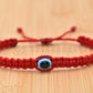 good luck red string bracelet, evil eye protection amulet, red string wristband