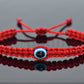 good luck red string bracelet, evil eye protection amulet, red string wristband