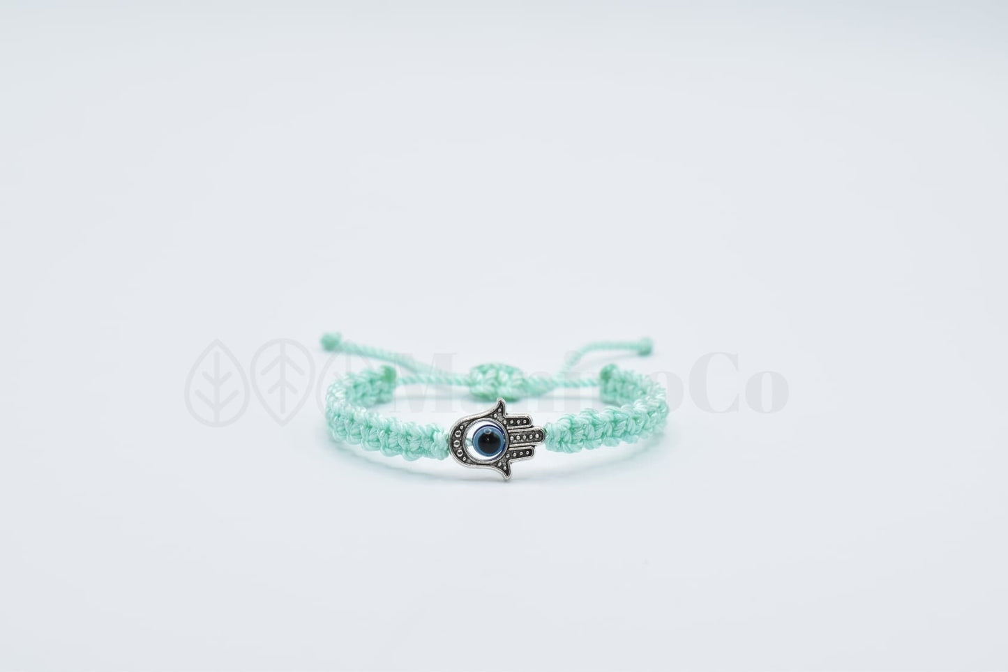 Kids size Hamsa hand string bracelet, for happiness, luck, health, and good fortune, good luck and evil eye protection for kids