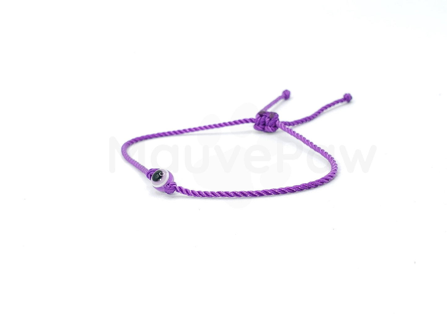 Evil eye purple string bracelet, evil eye charm, beautiful purple string wristband evil eye protection bracelet adjustable for man and woman