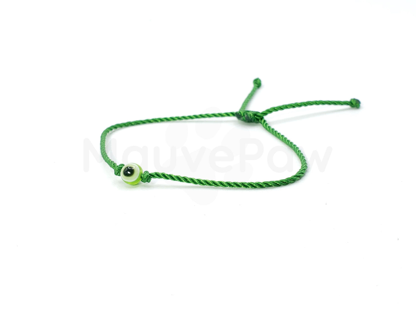 Evil eye green string bracelet, evil eye charm, money green string wristband, evil eye protection bracelet  adjustable for man and woman