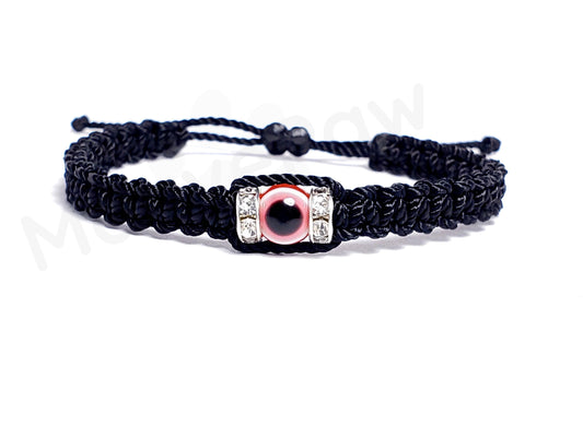 evil eye bracelet, black string evil eye wristband, braided evil eye protection bracelet, adjustable, for man and woman, new