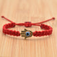 Kids size Hamsa Hand bracelet with an evil eye for protection & good luck braided red string evil eye with a gold color hamsa hand kids