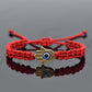 Kids size Hamsa Hand bracelet with an evil eye for protection & good luck braided red string evil eye with a gold color hamsa hand kids