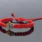 Kids size Hamsa Hand bracelet with an evil eye for protection & good luck braided red string evil eye with a gold color hamsa hand kids