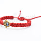 Kids size Hamsa Hand bracelet with an evil eye for protection & good luck braided red string evil eye with a gold color hamsa hand kids