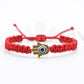 Kids size Hamsa Hand bracelet with an evil eye for protection & good luck braided red string evil eye with a gold color hamsa hand kids