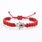 Kids size Hamsa Hand bracelet with an evil eye for protection & good luck braided red string evil eye with a silver color hamsa hand kids