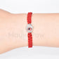 Kids size Hamsa Hand bracelet with an evil eye for protection & good luck braided red string evil eye with a silver color hamsa hand kids