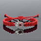 Kids size Hamsa Hand bracelet with an evil eye for protection & good luck braided red string evil eye with a silver color hamsa hand kids