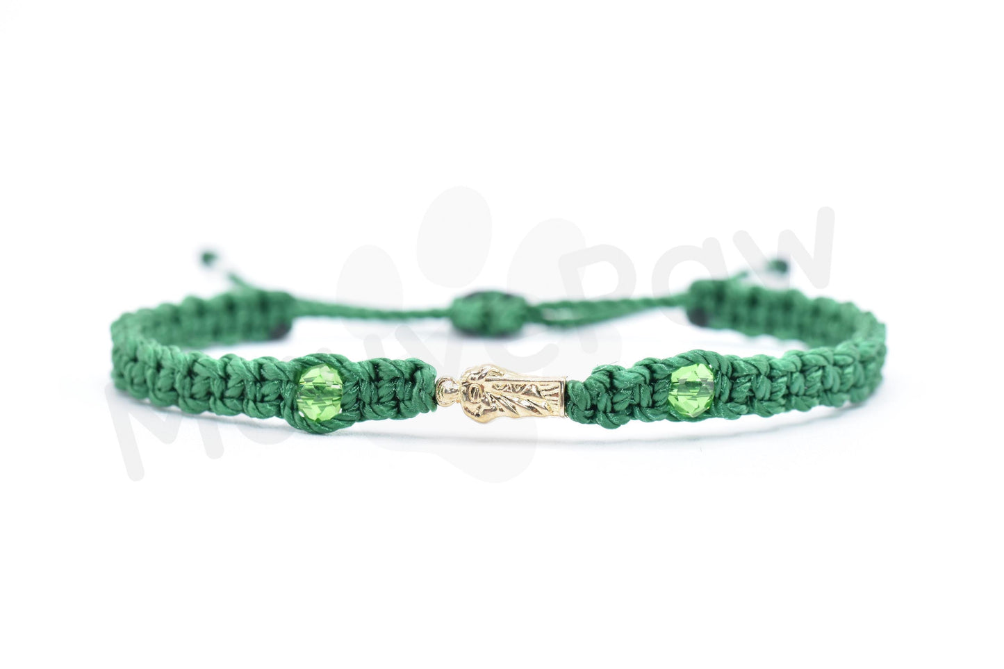 Green string saint Jude bracelet for protection and good luck, braided green string with a gold color saint Jude for man & woman