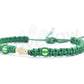 Green string saint Jude bracelet for protection and good luck, braided green string with a gold color saint Jude for man & woman