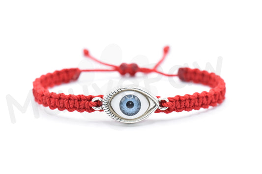 evil eye bracelet, braided red string wristband evil eye protection, good luck bracelet adjustable for man/woman