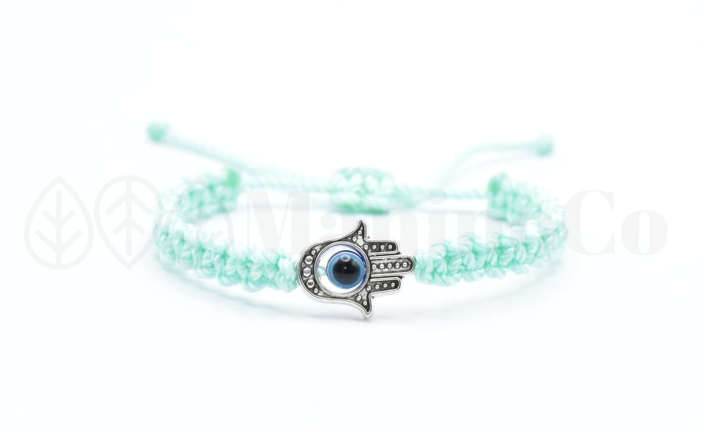 Kids size Hamsa hand string bracelet, for happiness, luck, health, and good fortune, good luck and evil eye protection for kids