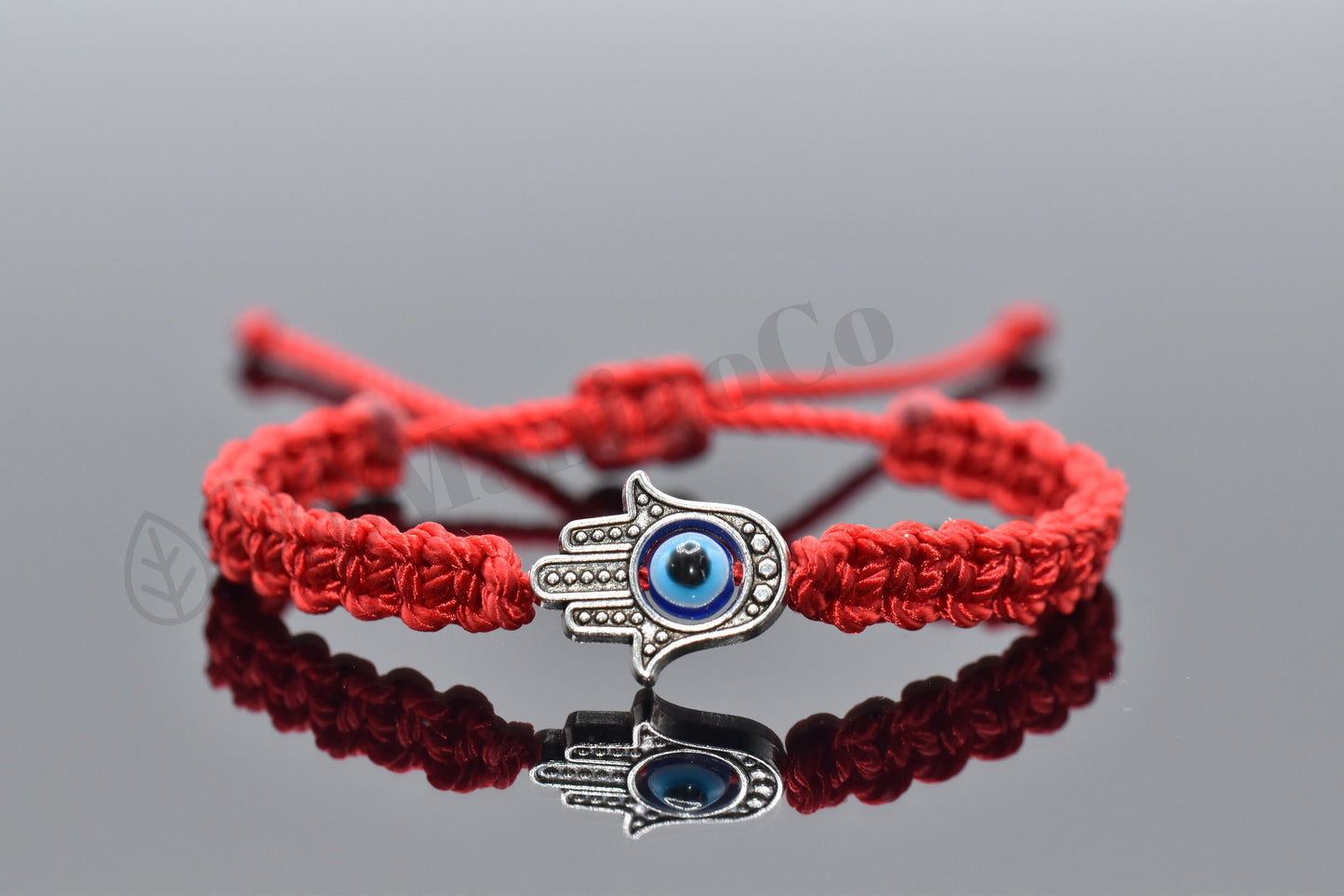 Kids size Hamsa hand red string bracelet, for happiness, luck, health, and good fortune, new. good luck and evil eye charm for children.