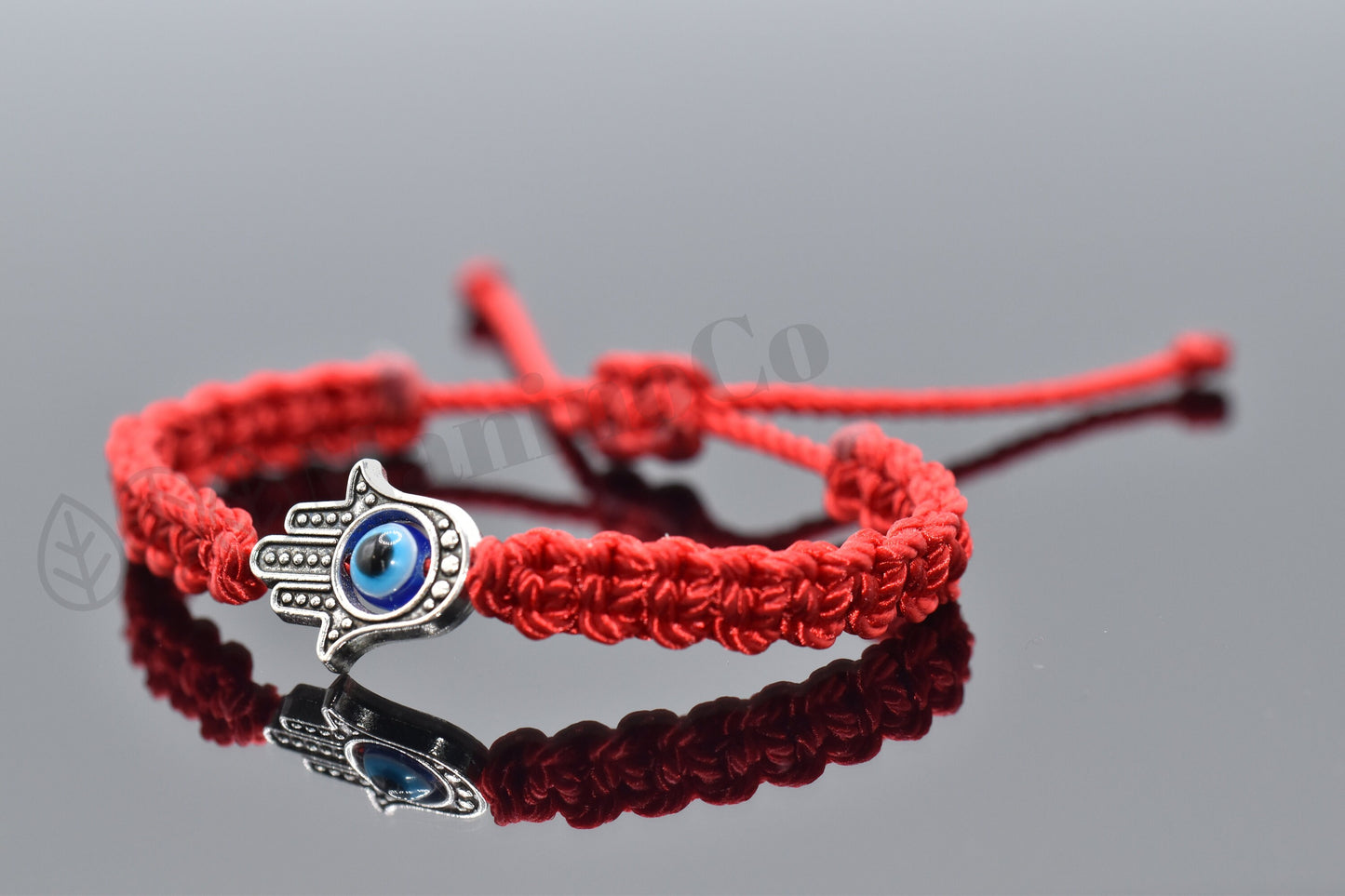 Kids size Hamsa hand red string bracelet, for happiness, luck, health, and good fortune, new. good luck and evil eye charm for children.