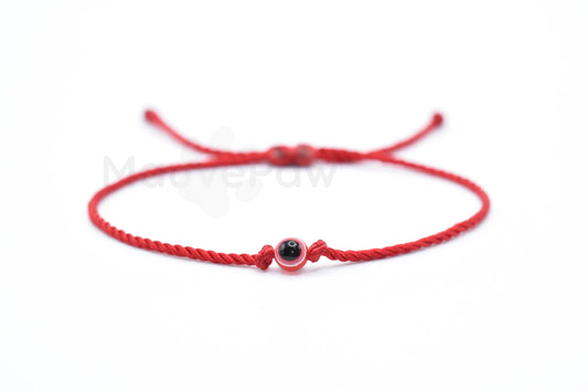 Evil eye red string bracelet, evil eye charm, red string wristband, evil eye protection bracelet,  adjustable red string bracelet