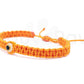 evil eye bracelet, orange string, evil eye wristband, braided evil eye protection bracelet, adjustable, for man and woman