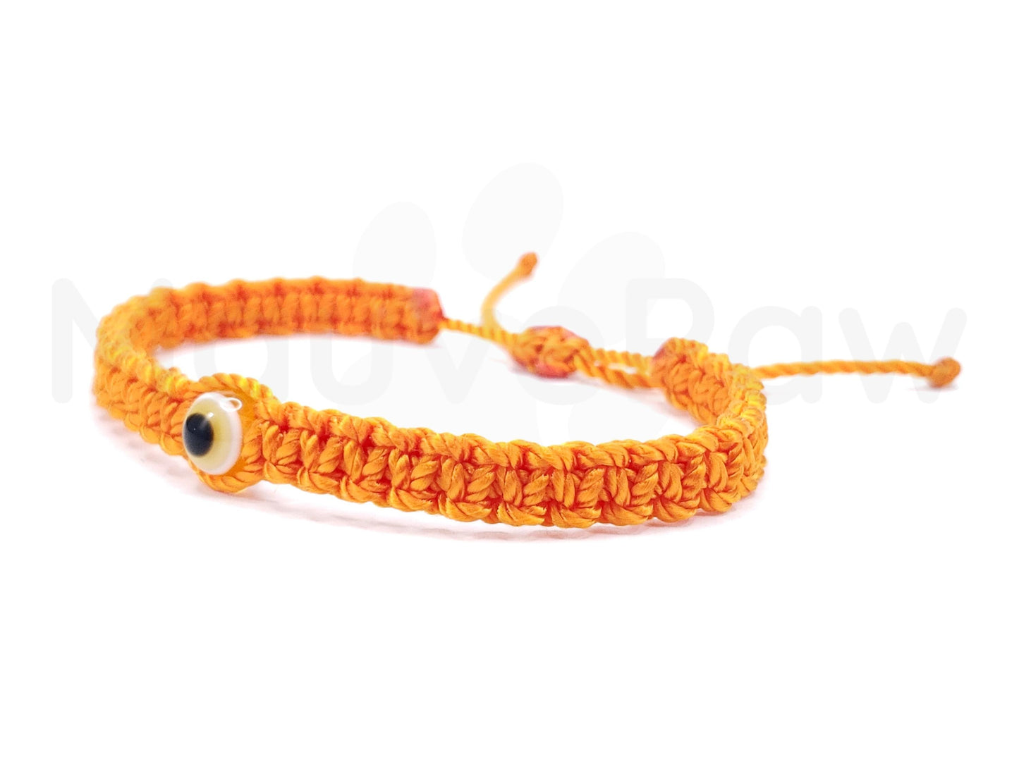 evil eye bracelet, orange string, evil eye wristband, braided evil eye protection bracelet, adjustable, for man and woman