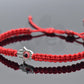 ANKLET- Hamsa Hand with an evil eye for protection & good luck, braided red string ANKLET with a silver color hamsa hand for man/woman