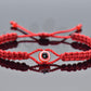 Evil eye bracelet,  Red string evil eye charm, braided red string wristband, evil eye protection braided bracelet