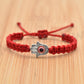 Kids size Hamsa Hand bracelet with an evil eye for protection & good luck braided red string evil eye with a silver color hamsa hand kids