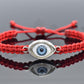 evil eye bracelet, braided red string wristband evil eye protection, good luck bracelet adjustable for man/woman