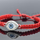 evil eye bracelet, braided red string wristband evil eye protection, good luck bracelet adjustable for man/woman