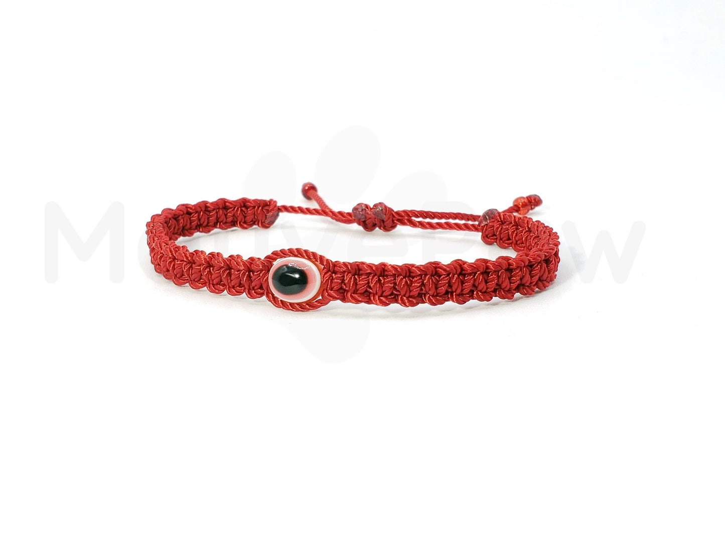 Mens evil eye bracelet, braided red string wristband evil eye protection, good luck bracelet adjustable for man/woman