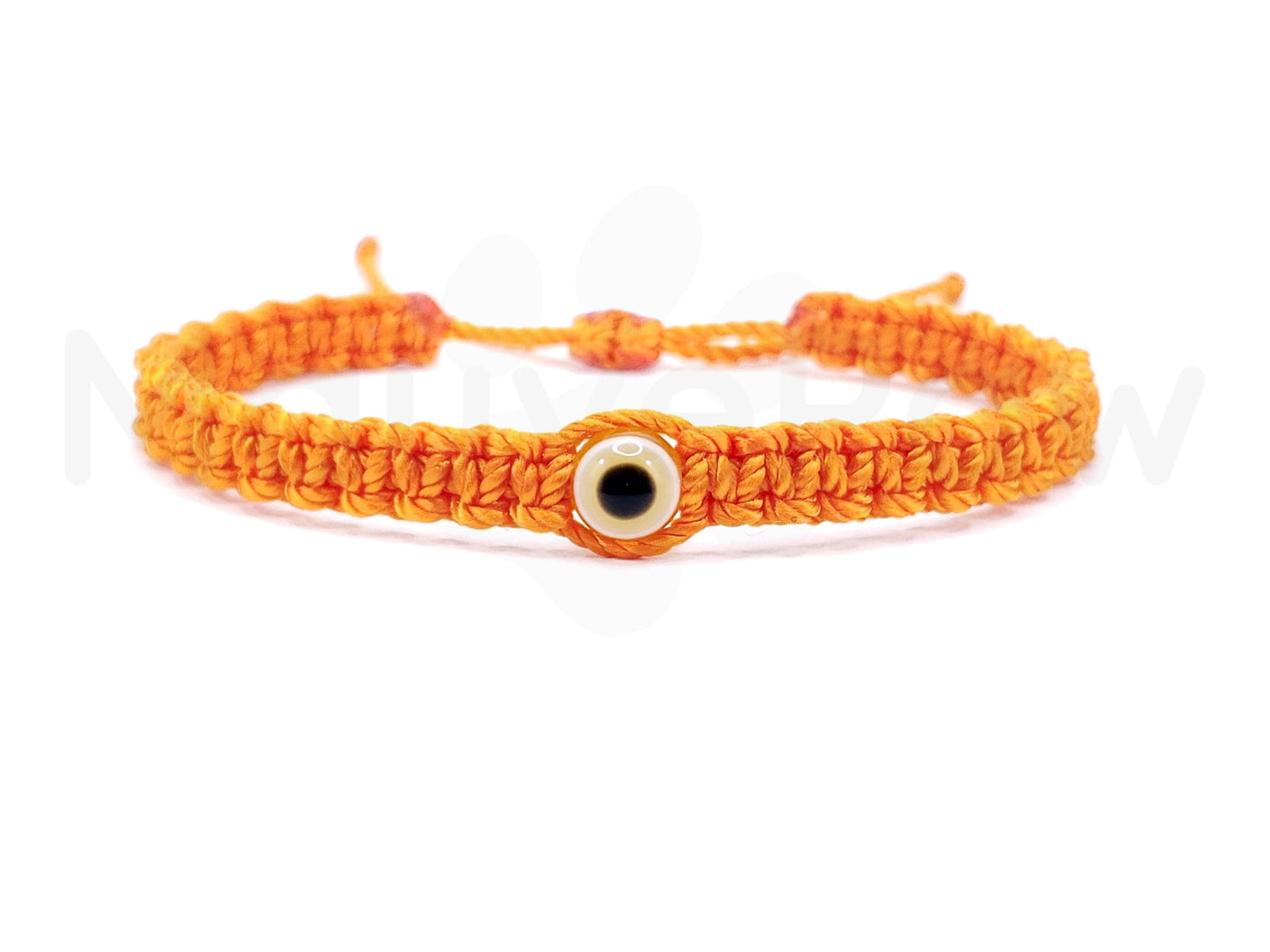 evil eye bracelet, orange string, evil eye wristband, braided evil eye protection bracelet, adjustable, for man and woman