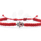 ANKLET- Hamsa Hand with an evil eye for protection & good luck, braided red string ANKLET with a silver color hamsa hand for man/woman