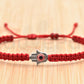 ANKLET- Hamsa Hand with an evil eye for protection & good luck, braided red string ANKLET with a silver color hamsa hand for man/woman