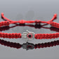 ANKLET- Hamsa Hand with an evil eye for protection & good luck, braided red string ANKLET with a silver color hamsa hand for man/woman