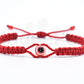 Evil eye bracelet,  Red string evil eye charm, braided red string wristband, evil eye protection braided bracelet