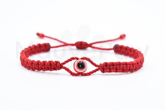 Evil eye bracelet,  Red string evil eye charm, braided red string wristband, evil eye protection braided bracelet