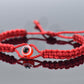 Evil eye bracelet,  Red string evil eye charm, braided red string wristband, evil eye protection braided bracelet