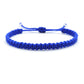 Blue support bracelet, blue string wristband, blue beaded bracelet, adjustable unisex blue bracelet, Kamala Morse Code Bracelet