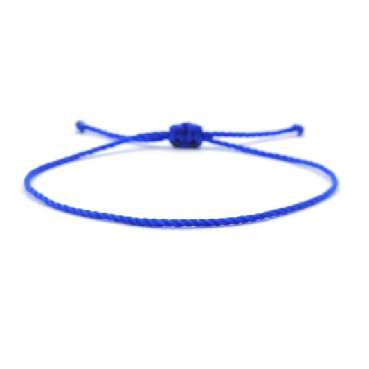 Blue support bracelet, blue string wristband, blue bracelet, adjustable unisex blue bracelet, kamala bracelet, pulsera azul