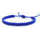 Blue support bracelet, blue string wristband, blue beaded bracelet, adjustable unisex blue bracelet, Kamala Morse Code Bracelet