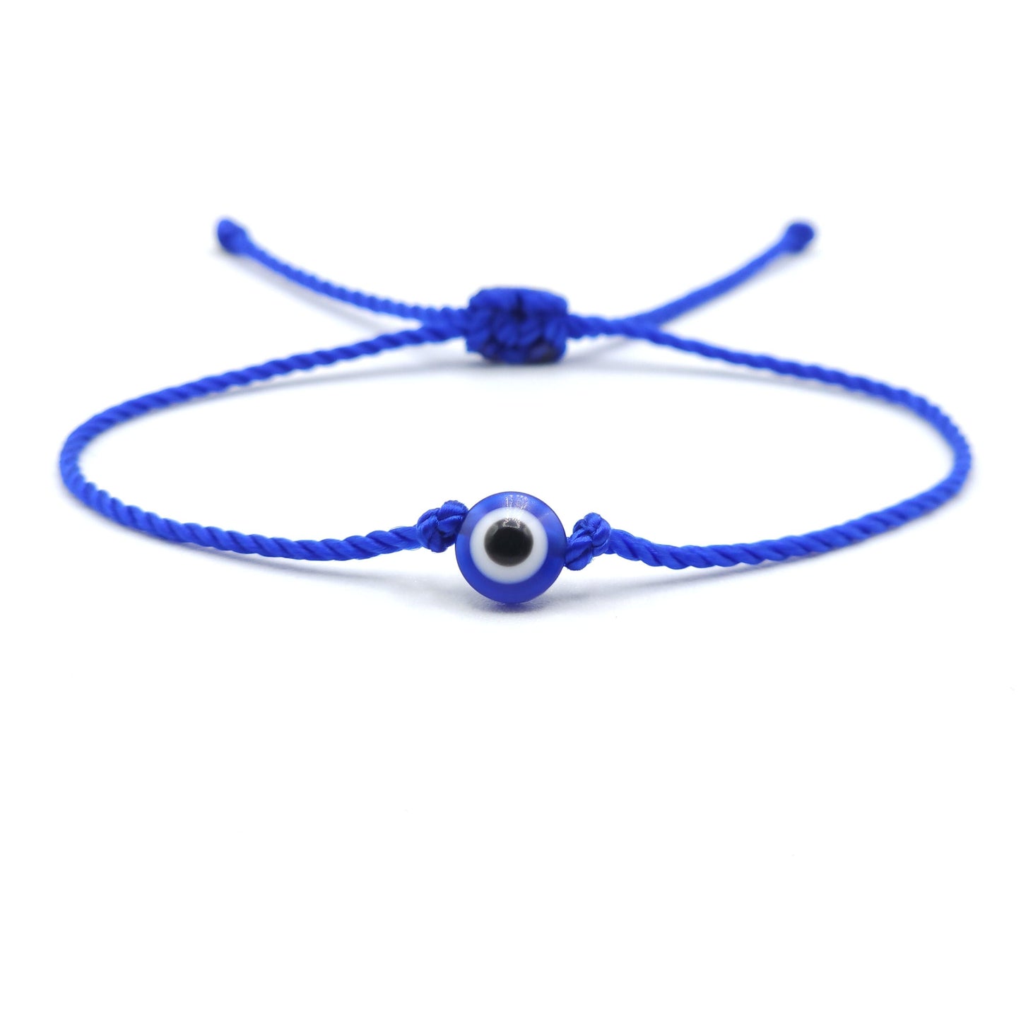 Blue bracelet, evil eye amulet, blue string good luck bracelet, single blue string wristband, blue support bracelet, pulsera azul, kamala