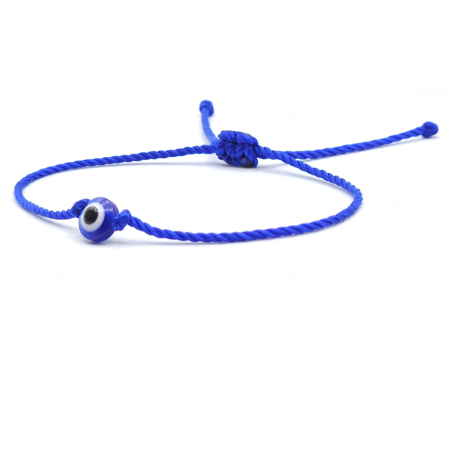 Blue bracelet, evil eye amulet, blue string good luck bracelet, single blue string wristband, blue support bracelet, pulsera azul, kamala