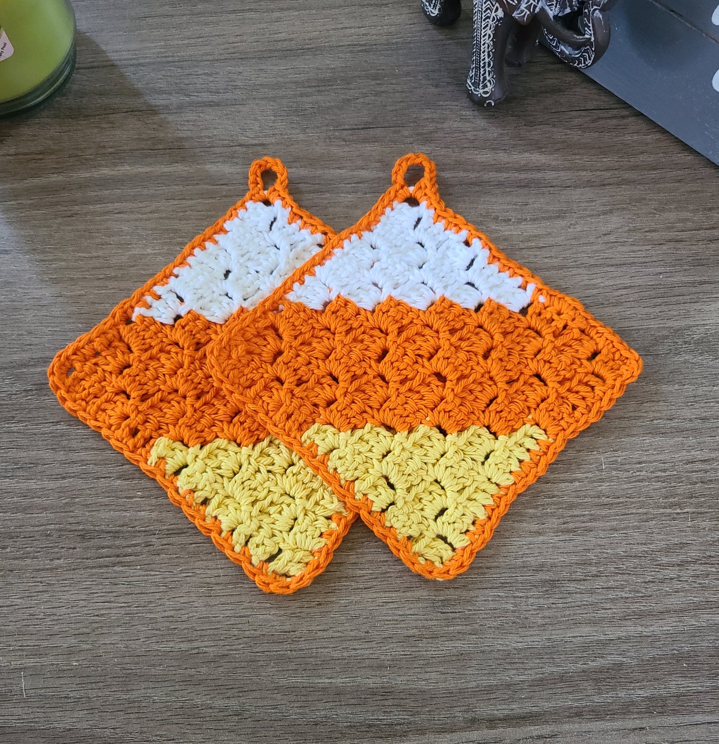 Candy Corn Pot Holders